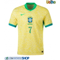 Maglie da calcio Brasile Vinicius Junior #7 Prima Maglia Copa America 2024 Manica Corta